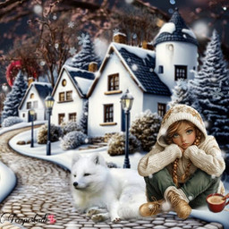 girl women fantasy tempestadez coffee frozen freetoedit fccozyvibes cozyvibes