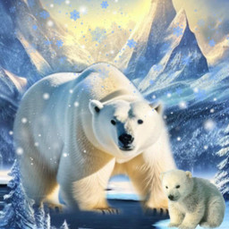 animal bear polarbear fernandabicalho animals stickers picsart freetoedit fcdancingsnowflakes dancingsnowflakes
