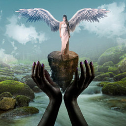 earth erde nature natur hands hände angel engel water wasser freetoedit ircearthday earthday