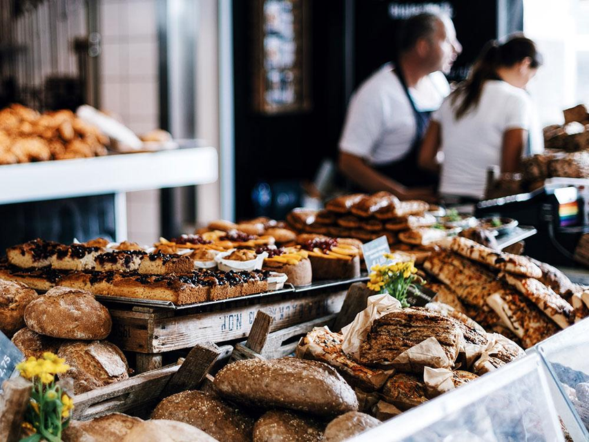 bakery with fresh breads and sweets